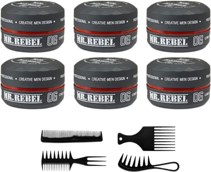 MR REBEL 06 STYLING WAX BLACK (6 STUKS) 900 ml