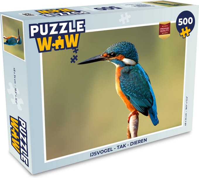 Puzzel IJsvogel - Tak - Dieren - Legpuzzel - Puzzel 500 stukjes