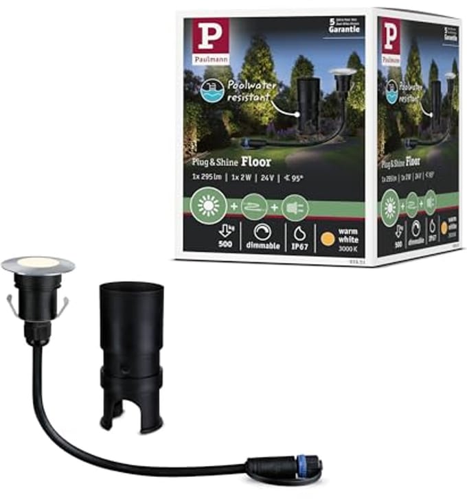 Grondinbouwlamp Buitenverlichting IP67 3000K 2,5W 24V LED
