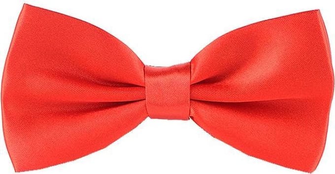 Fako Fashion® - Vlinderstrik - Vlinderdas - Satijn - 12.5cm - Rood