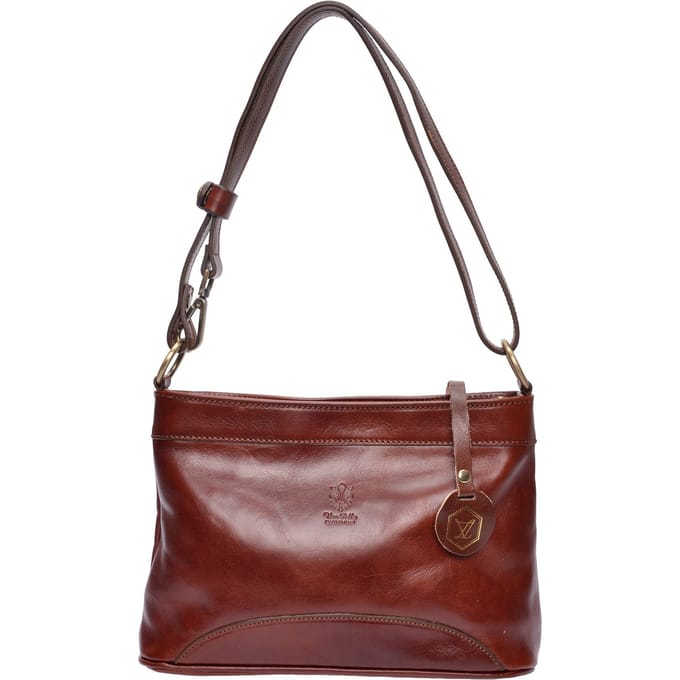 Luisa Vannini Bordeauxrood Rundleer Tas
