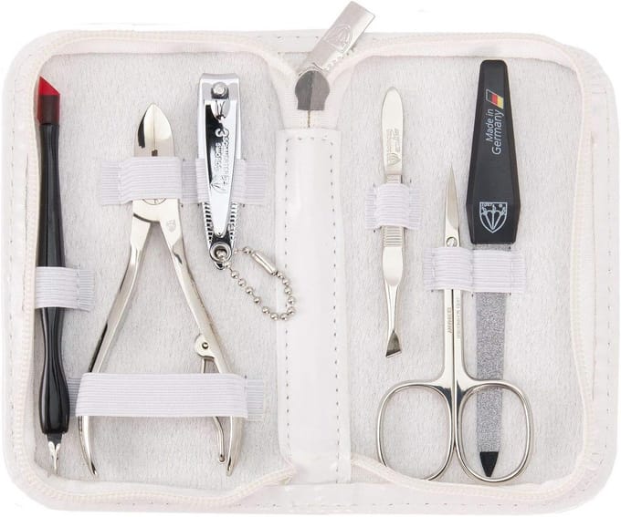 6-delige Manicureset in Kunstleren Etui - Professionele Nagelverzorging