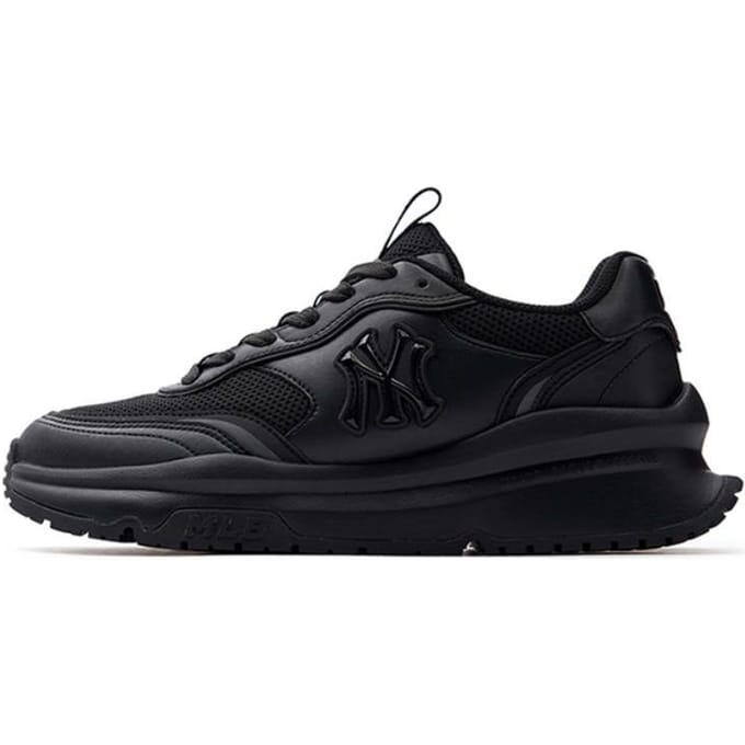 MLB Chunky Runner Confortable Polyvalent Tissu Cuir Synthétique Durable Respirant Basse Coupe Décontracté Chaussures de Course Baskets Unisexes Noir 3ASHCRL3N-50BKS 38.5