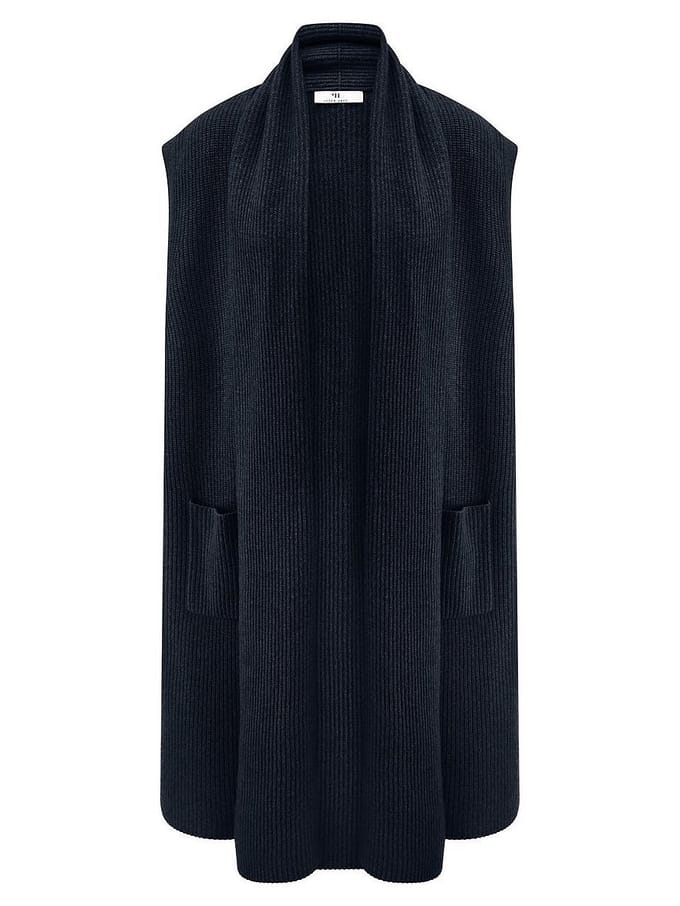 Lang mouwloos vest Van Peter Hahn blauw