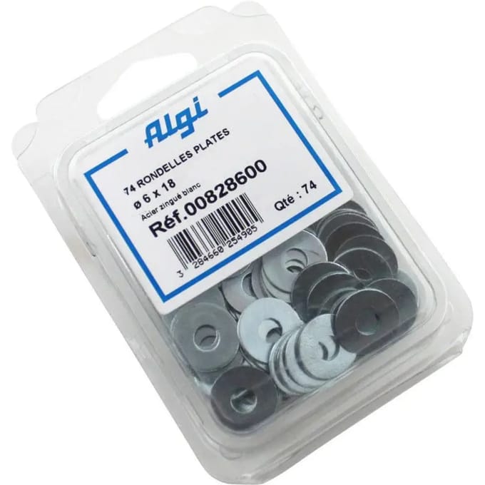 Set van 30 stalen platte ringen Algi