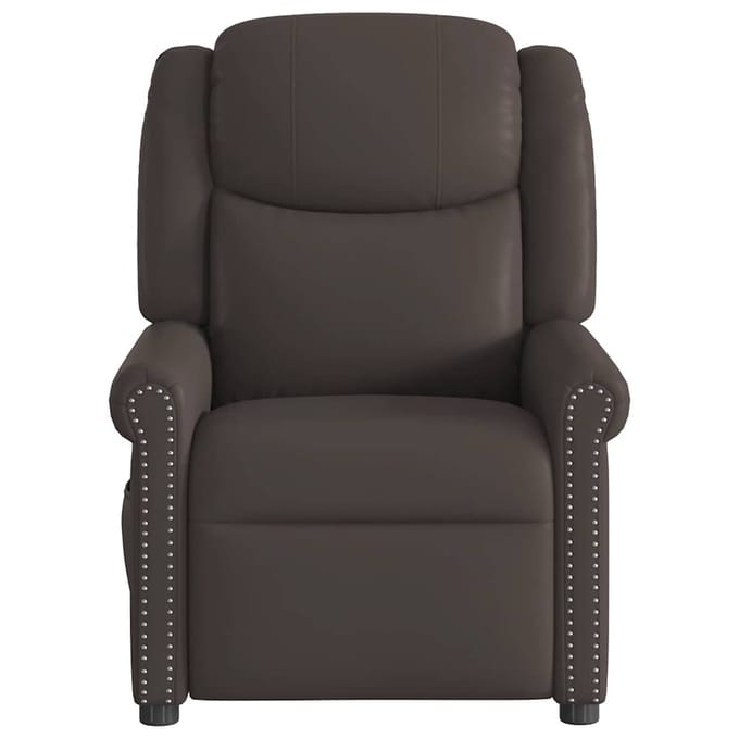 vidaXL - Fauteuil - verstelbaar - kunstleer - glanzend - bruin