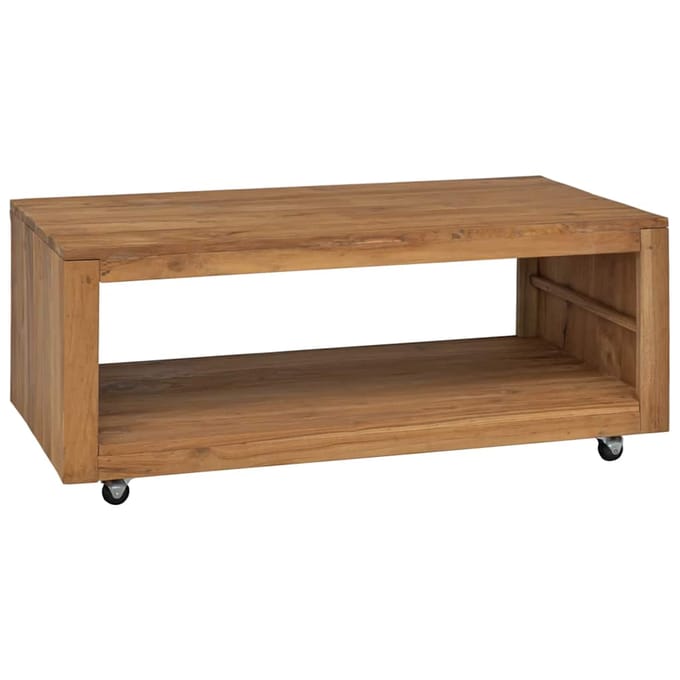 vidaXL - Salontafel - 110x60x40 - cm - massief - teakhout