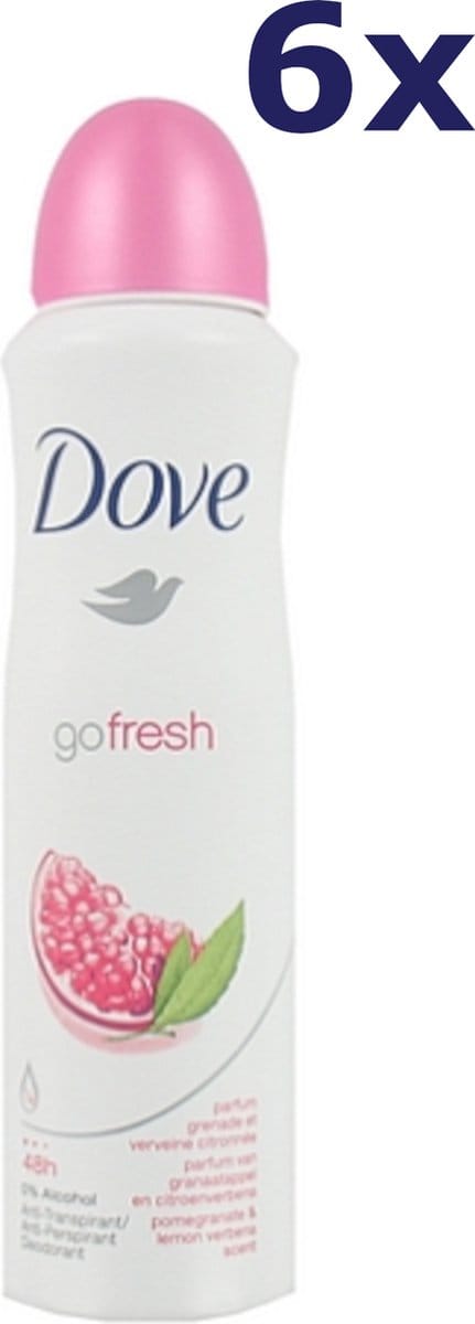 6x Dove Deospray - Go Fresh Granaatappel 150 ml.