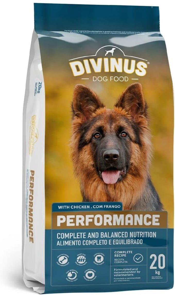 Divinus Performance - Droog Hondenvoer - Voor Actieve Honden - Grote Rassen - 20kg