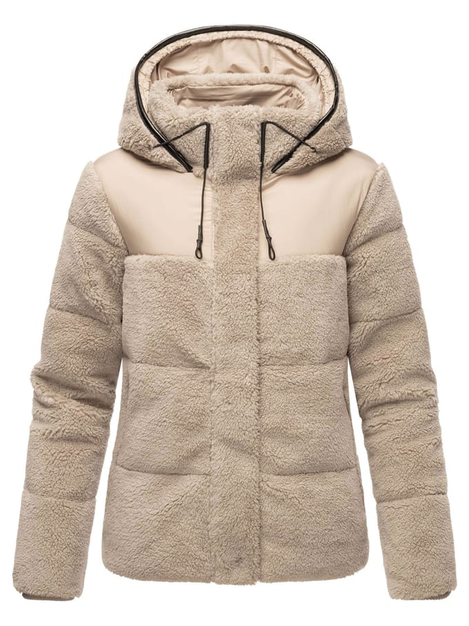 Marikoo dames teddy puffer jas met capuchon – model Kaguraa