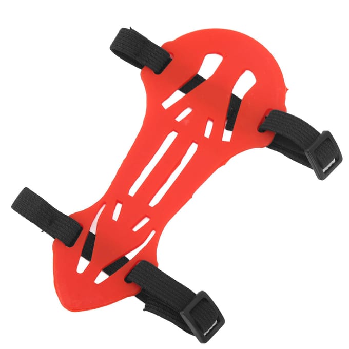 Rubberen Boogschieten Armbeschermers Verstelbaar Veilig Ademend Elastisch Recurve Boog Armbeschermer voor de Zomer Rood