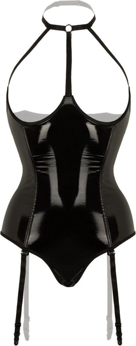 Body Met Open Cups Dark Desire - zwart