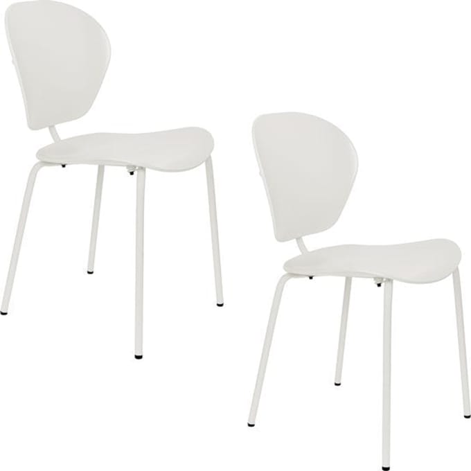 Zuiver The Ocean Chair Eetkamerstoelen Coconut Milk - Set van 2