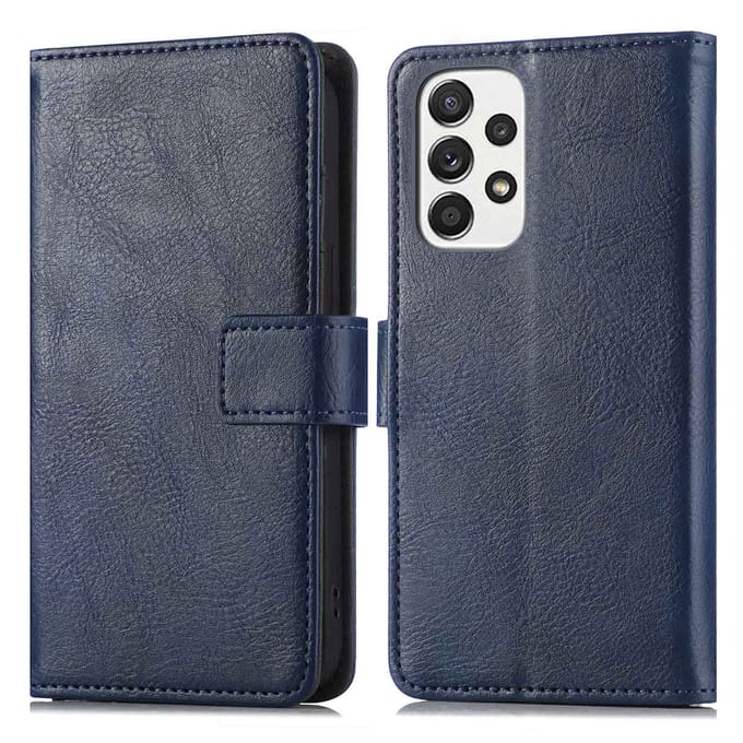 imoshion Hoesje - Geschikt voor Samsung Galaxy A53 - Luxe Bookcase - Donkerblauw