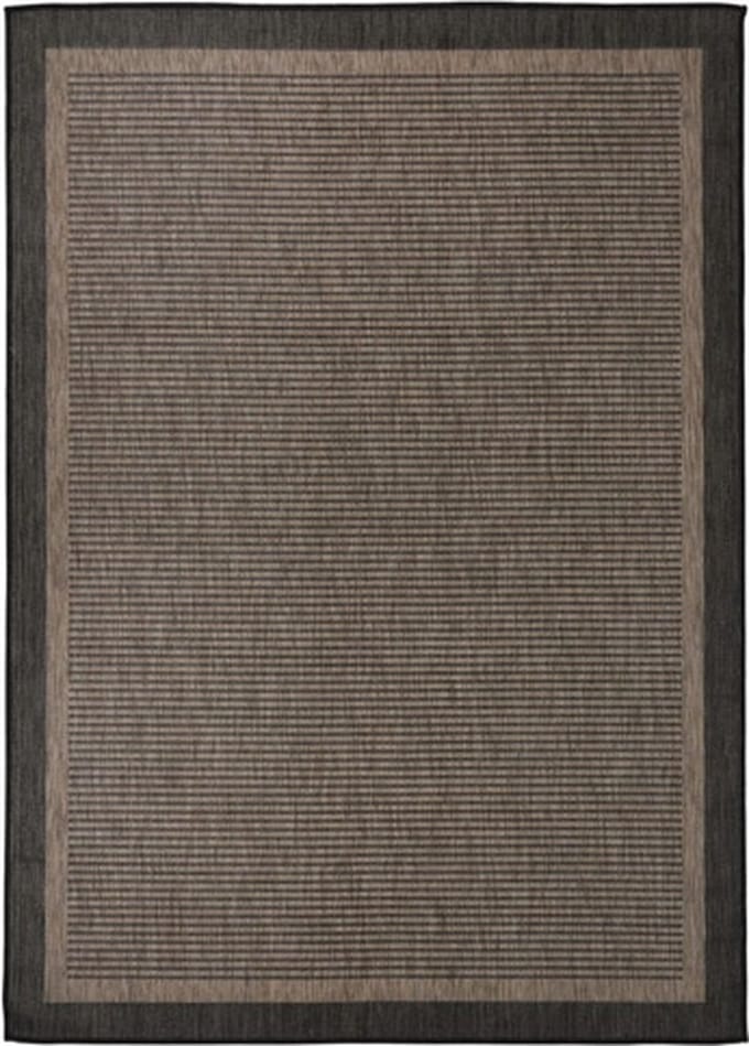 vidaXL Buitenkleed platgeweven 120x170 cm donkerbruin