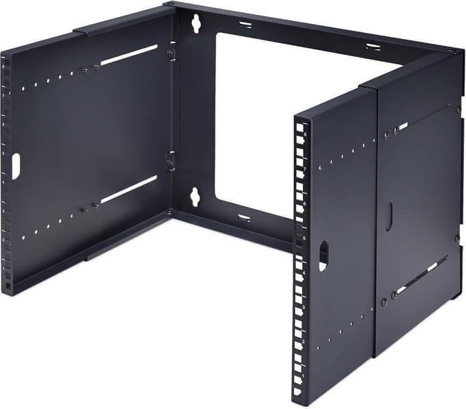 Server Rack - Netwerk Kast - Apparatuur Monteren - Verstelbare Diepte - 8U - Zwart