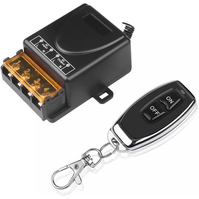 Télécommande maison 110V 240V 30A relais sans fil RF télécommande intelligente commutateur émetteur + récepteur 433MHz black