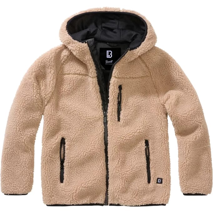Brandit - Teddyfleece Hood Kinder Jacket - Kids 146/152 - Bruin