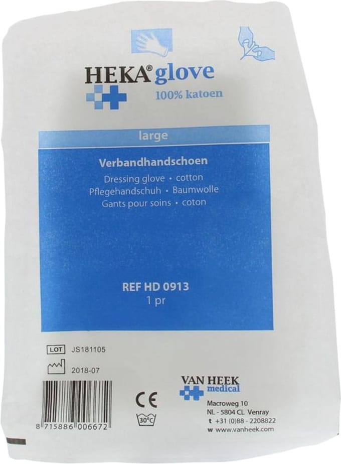 Heka Verbandhandschoen maat L (2st)