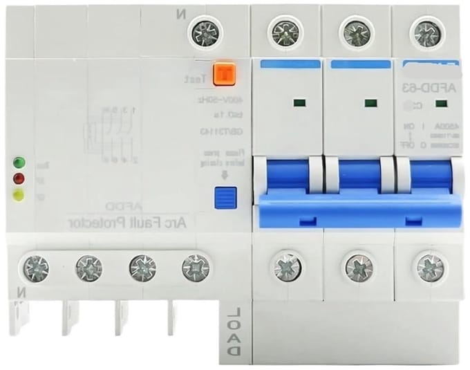 Stroomonderbreker - Zekering - Elektrische Beveiliging - Lekstroom Detectie - 3P+N - Grijs