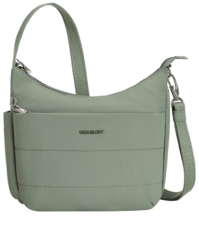 Travelon Roam Medium Anti-diefstal Crossbody Tas - Mos groen