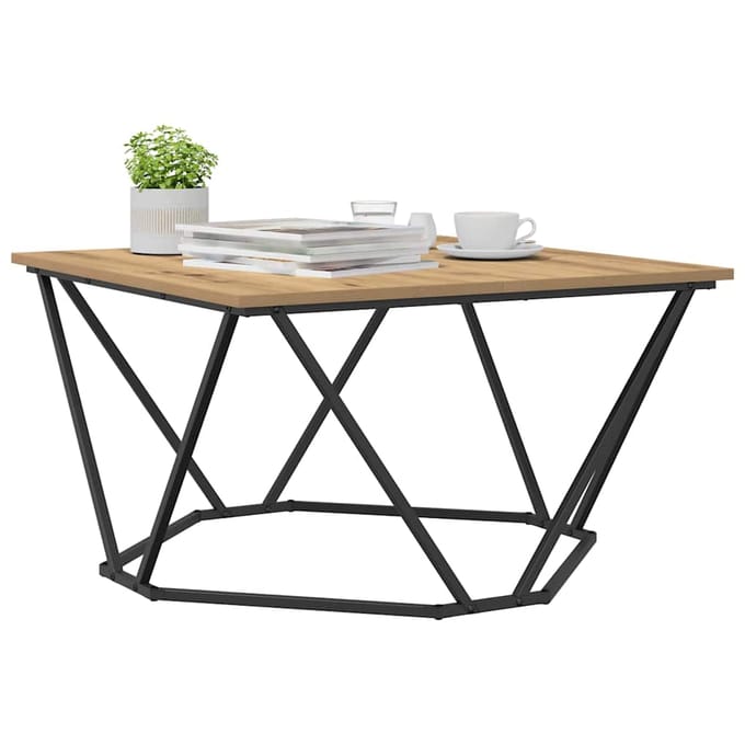 vidaXL - Salontafel - Artisan - Eiken - 80 - x - 80 - x - 45 - cm