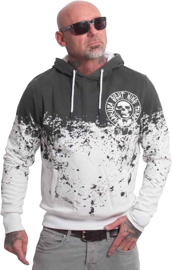 Hoodie met allover-print en capuchon