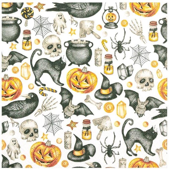 Home fashion halloween servetten , formaat 33 x 33 cm