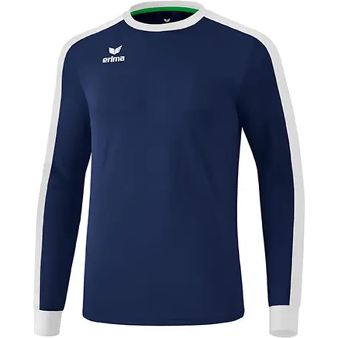 Erima Retro Star Voetbalshirt Lange Mouw Heren - Wit / New Navy | Maat: M