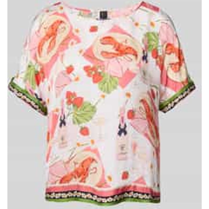 Blouseshirt van viscose met raglanmouwen