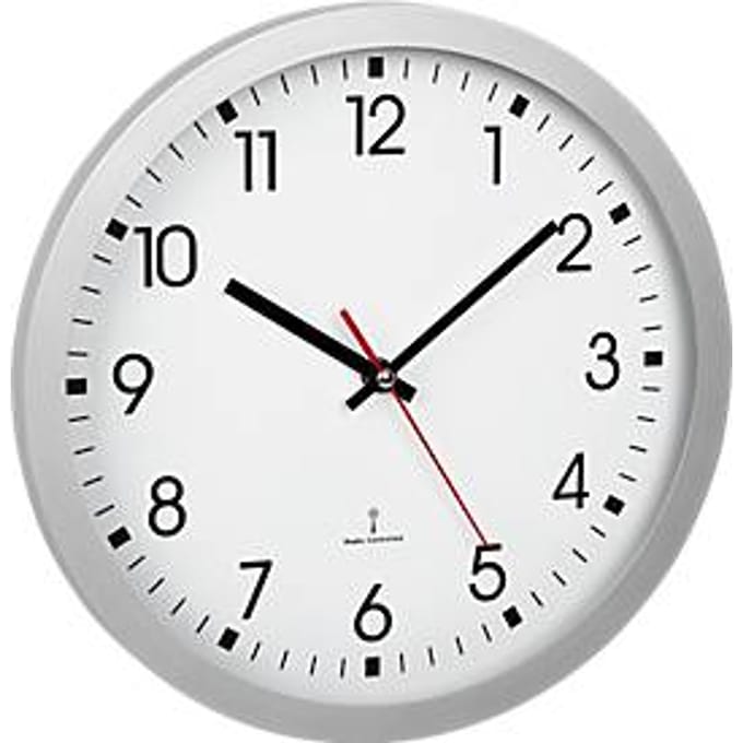 TFA Dostmann 60.3522.02 Wandklok Zendergestuurd 30 cm x 43 mm Zilver