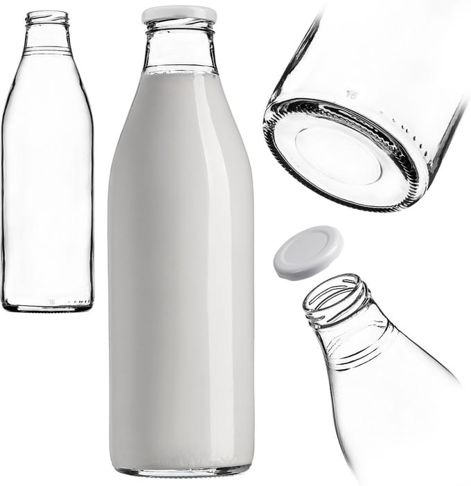 KADAX Melkkannetje 1L + deksel fi43 wit 5st