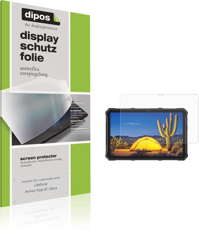 dipos – 2x Matte Beschermfolie geschikt voor Ulefone Armor Pad 4T Ultra | Krasbestendige & antireflecterende Screenprotector Ultra-Thin
