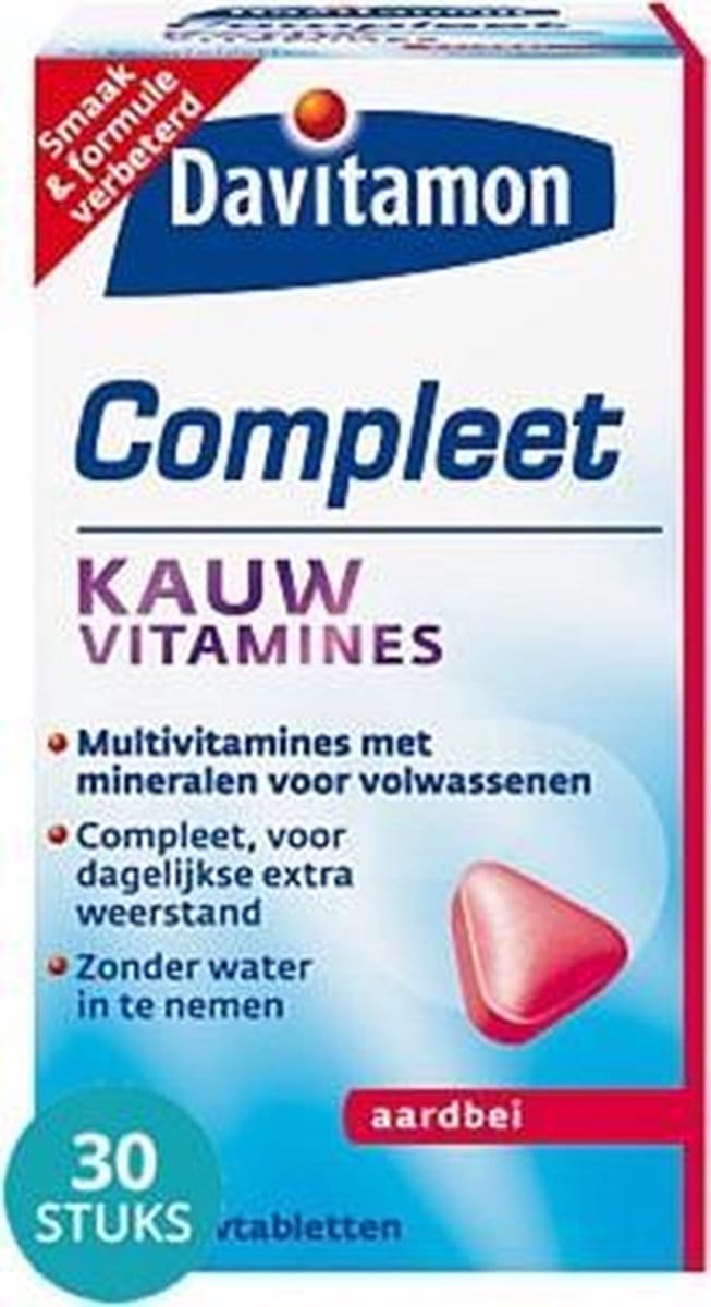 Davitamon Compleet Kauwvitamines Aardbei Voordeelverpakking
