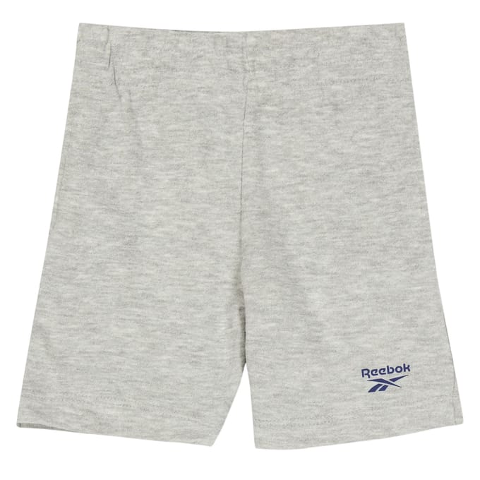 Reebok Kinderlogo Grote Pocket Shorts (Lichtgrijs Heather)