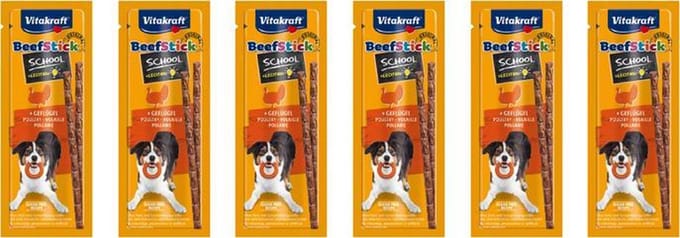 Vitakraft - Hondensnacks Kip - Beefsticks School - 6 x 20 g
