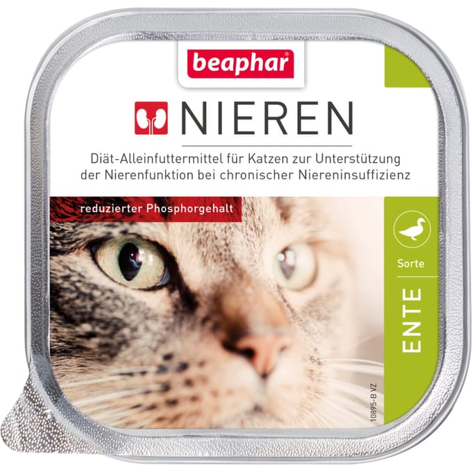 Beaphar Nierdieet Kattenvoer - Eend - 16 x 100 g