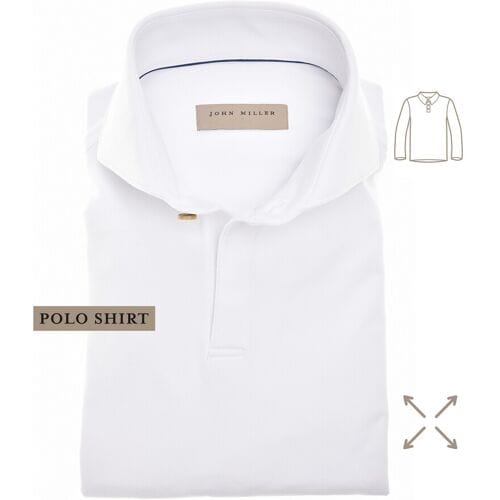 John Miller Polo Hyperstretch Performance V-Neck Wit / male