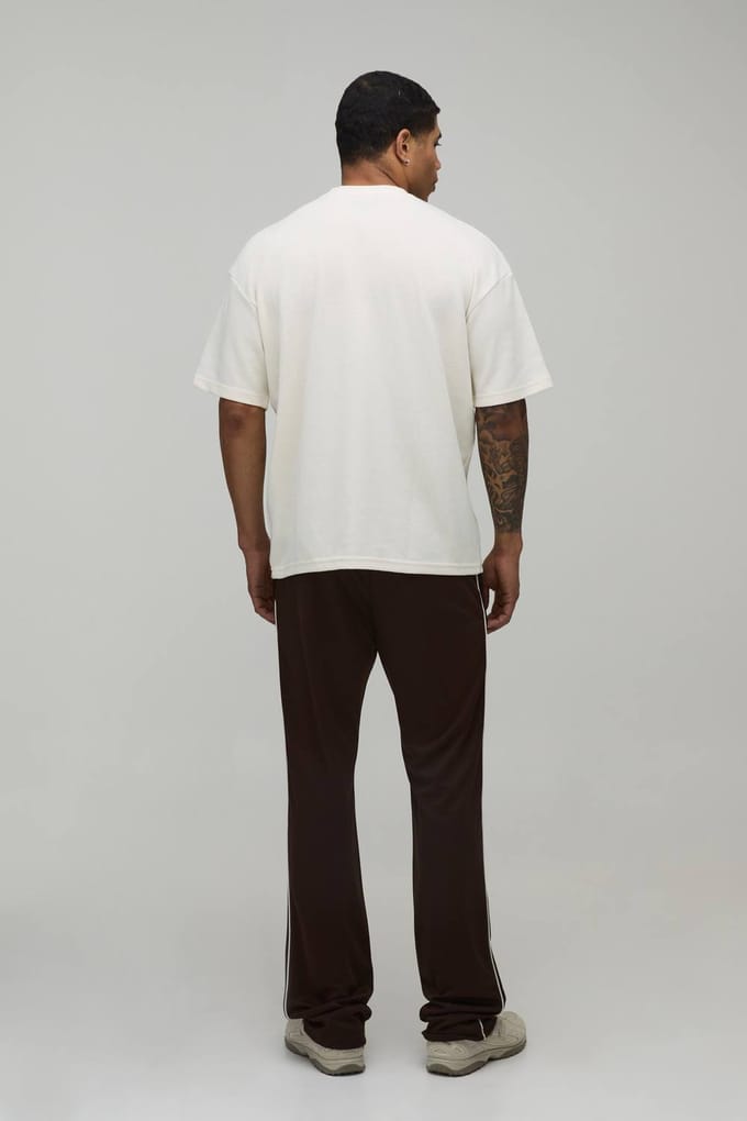 Oversized Waffle T-Shirt | Ecru | Size Small