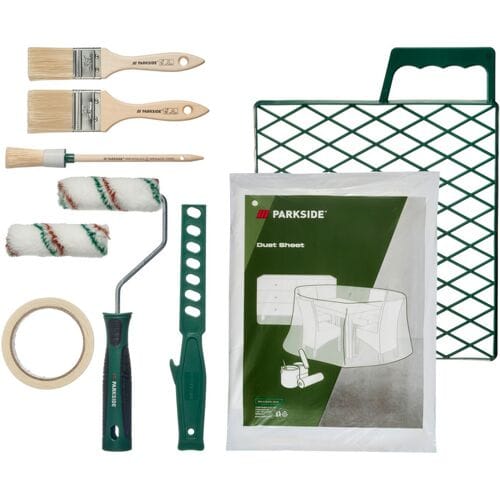 PARKSIDE Muurverfset of verfroller met telescopische steel (Schilder set 10)