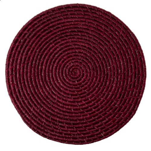 Rice raffia placemat / onderzetter bordeaux