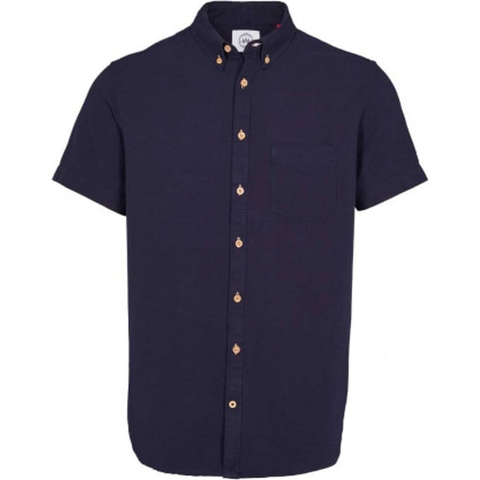 Kronstadt Johan seersucker s/s shirt ks3333 navy