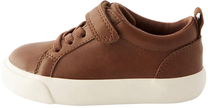 Next - Jongens - Sneakers met elastische veters en klittenbandsluiting, brede pasvorm (G) - Bruin