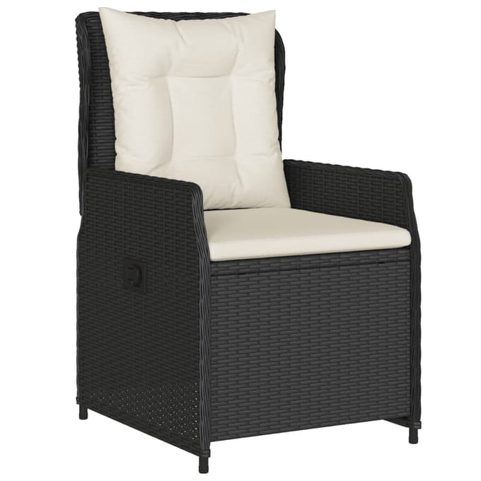 vidaXL - 9-delige - Tuinset - poly - rattan - zwart