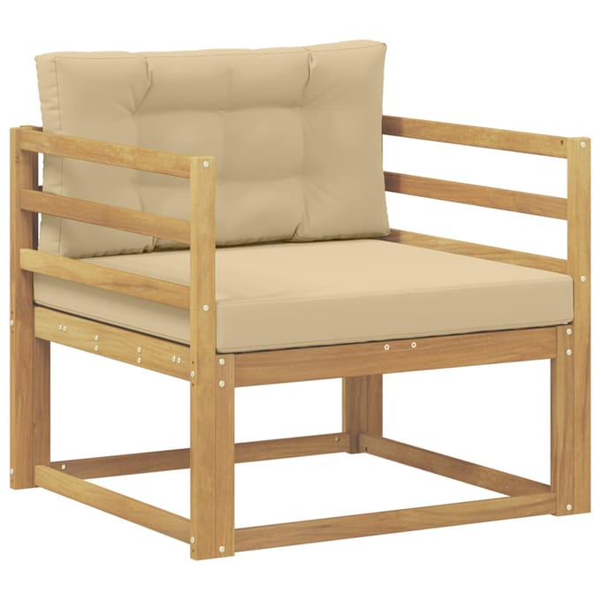 vidaXL - Buiten - Midden - Sofa - Polyester - Wit