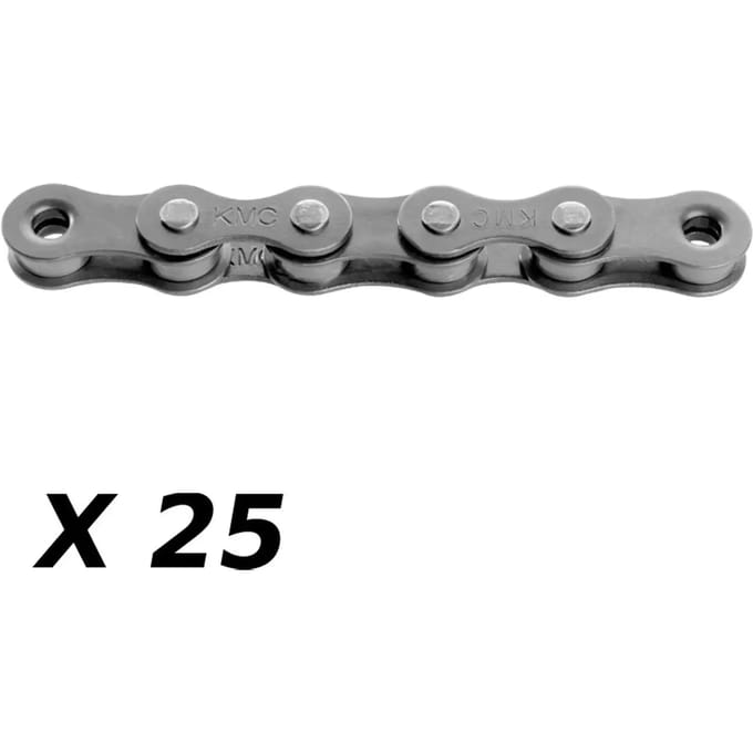 Singlespeed ketting KMC Z1 Wide EPT 112 schakels - Zilver (werkplaatsverpakking van 25)