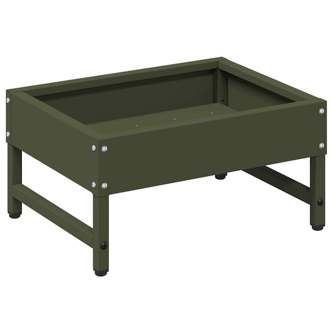 vidaXL Vogeleter Olijf Groen 80 x 28 x 13.5 cm Koudgewalst Staal