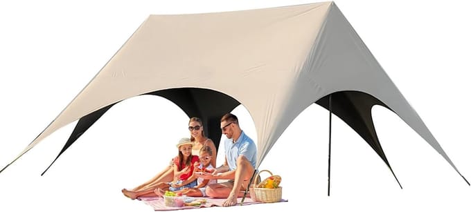 Buitenluifel - Camping tent - Snelle opzet - Sterk windscherm - 65 x 20 x 20 cm