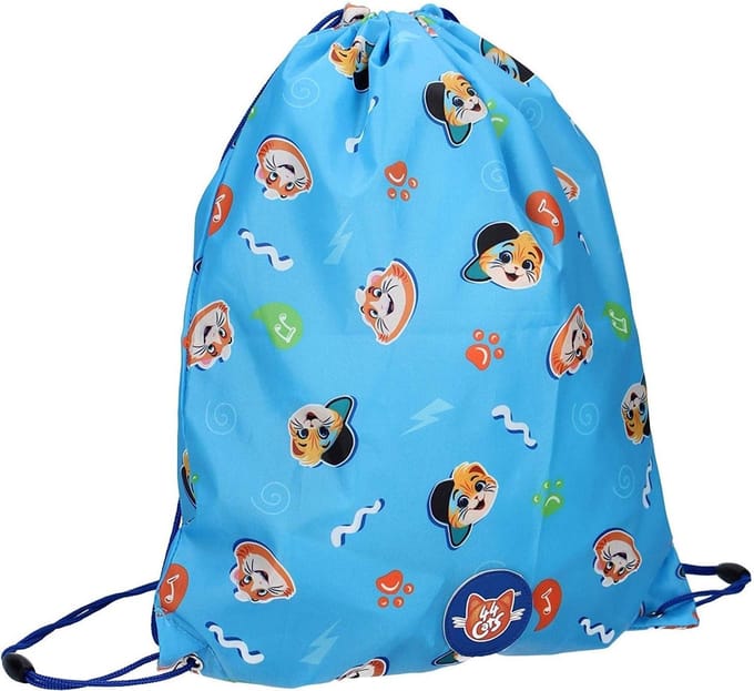 Nickelodeon Gymtas 44 Cats Pawesome 44 X 37 Cm Blauw