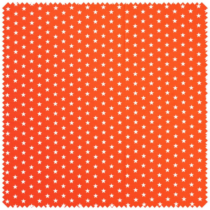 Katoenen poplin stof "Stars" - Oranje